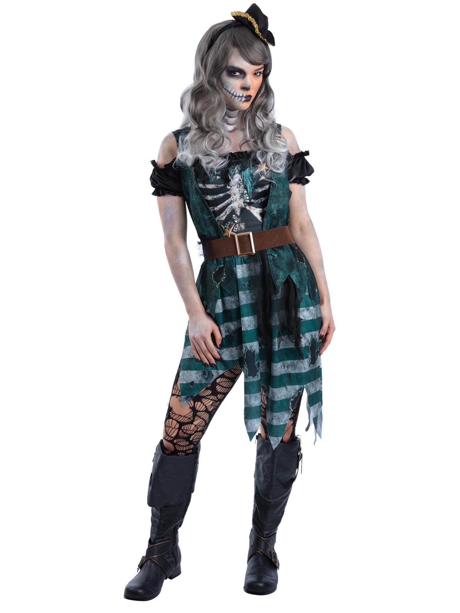 Skeleton Womens Pirate Buccaneer Costume