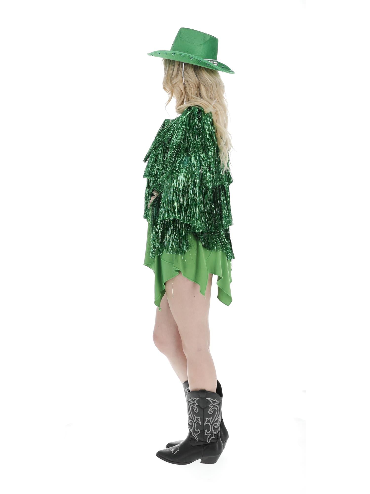 Fever Tinsel Festival Jacket, Green