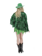 Fever Tinsel Festival Jacket, Green