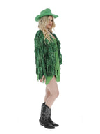 Fever Tinsel Festival Jacket, Green