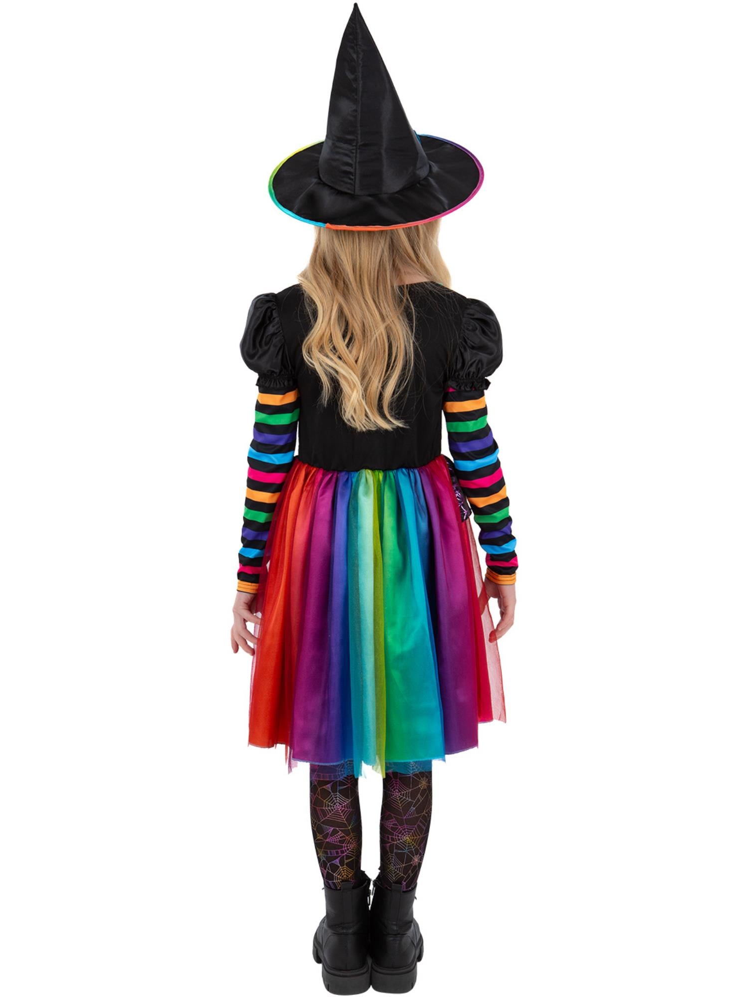 Smiffys Costume Da Strega Cosmica Per Bambina - Vestito E Cappello, Taglia 3-4 Anni (Altezza 101-114 Cm), Multicolore