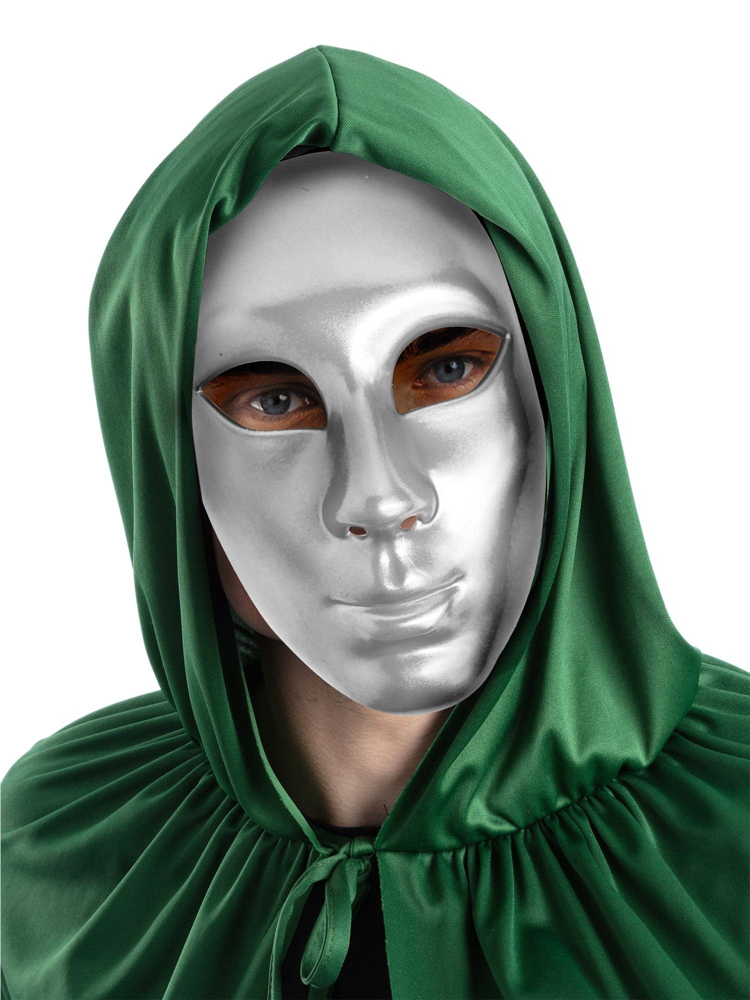 Full Face Silver Masquerade Masks