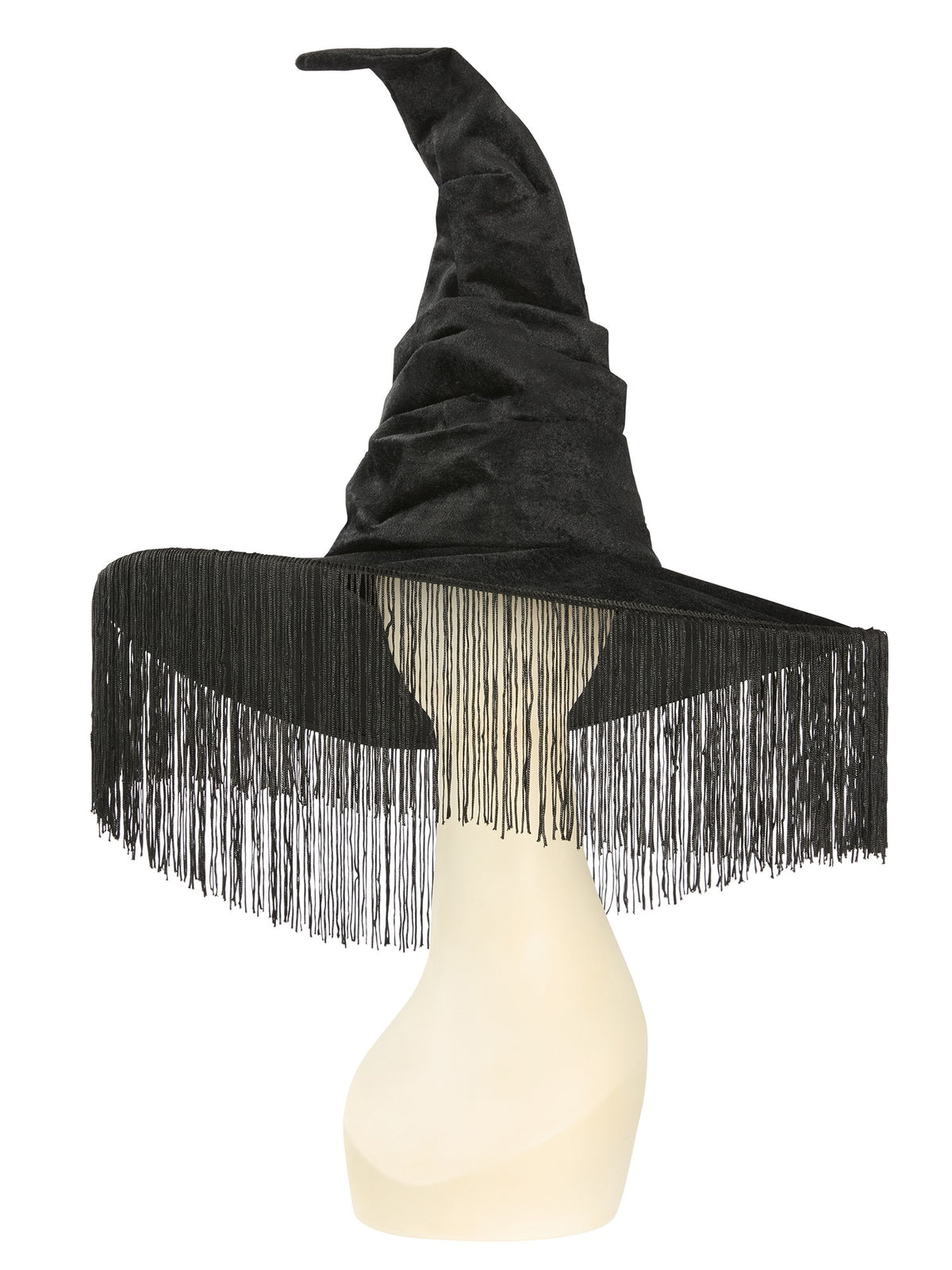 Black Fringe Western Witch Hat