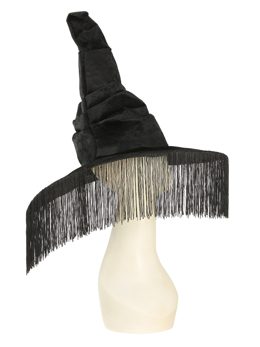 Black Fringe Western Witch Hat