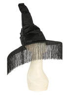 Black Fringe Western Witch Hat