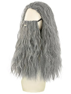 Sorcerer Wig & Beard Set Grey