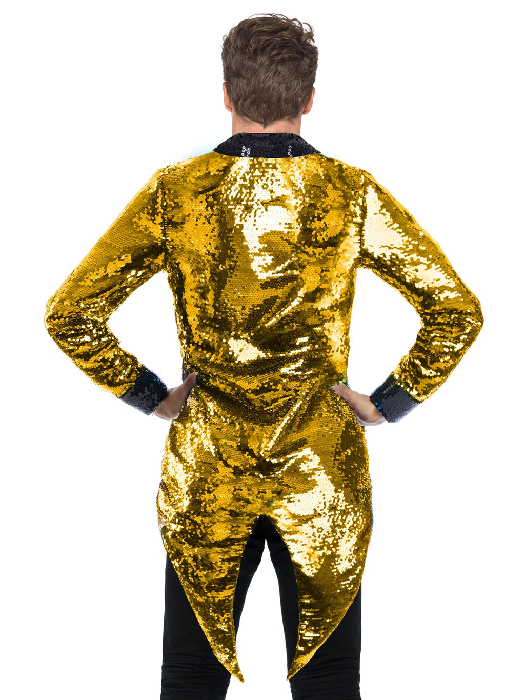 Unisex Sequin Tailcoat Jacket Gold & Silver