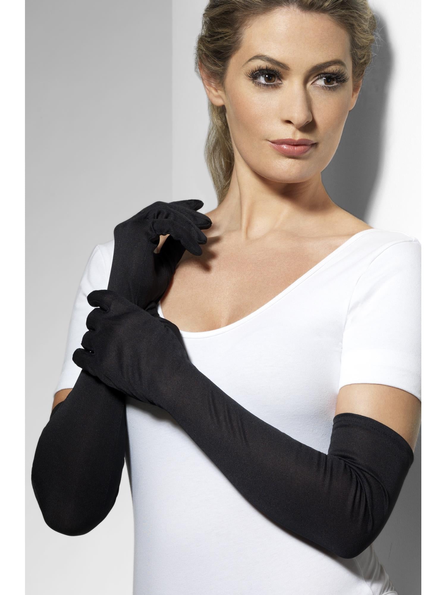 Fever Black Long Gloves