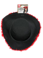 Pirate Tricorn Hat, Red Feather