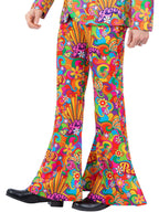 Mens Rainbow Peace Flared Trousers