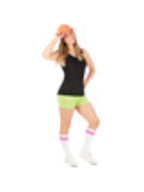 Adult Green 80s Hotpants