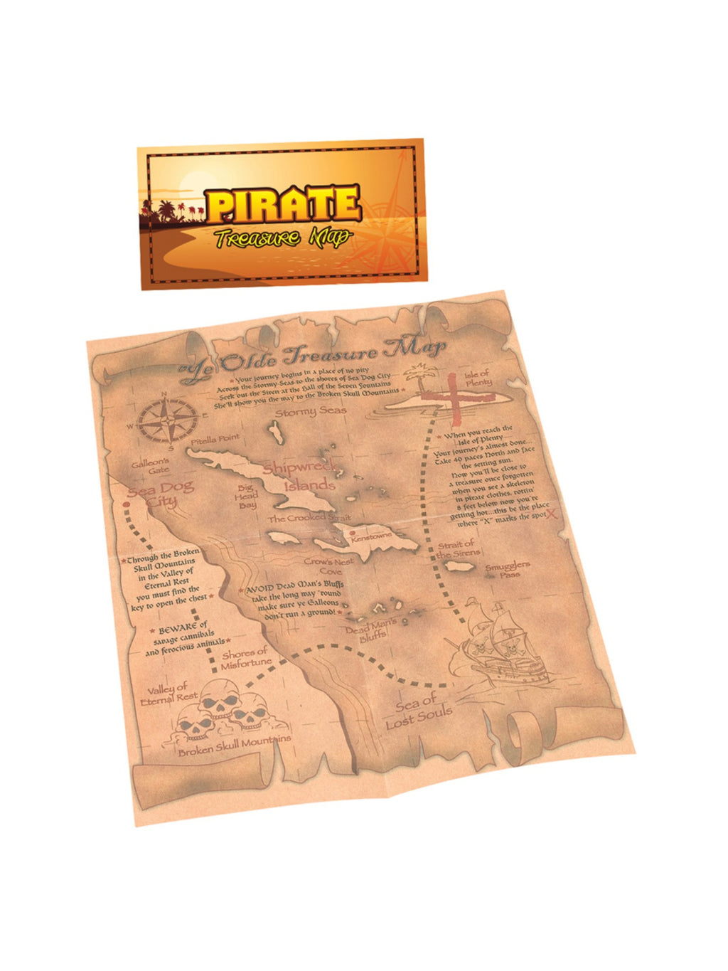 Pirate Treasure Map Costume Accessory