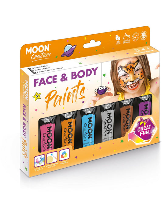 Moon Creations Face & Body Paint, Assorted, 12ml Boxset Adventure