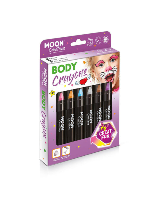 Moon Creations Body Crayons, Assorted, 3.2g Boxset Adventure