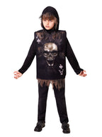 Kids Skeleton Tabard & Hood Costume