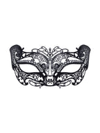 Metal Filigree Cat Mask with Stone