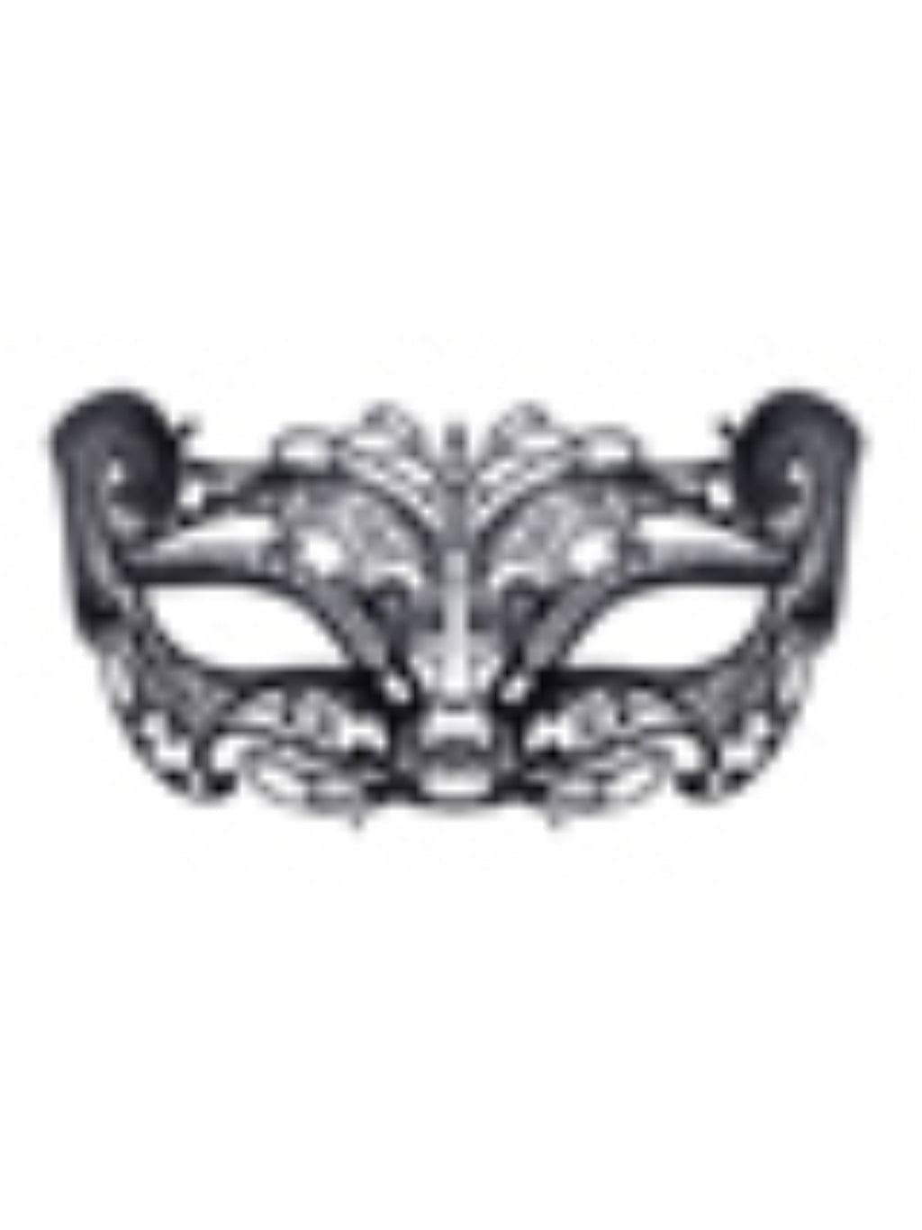 Metal Filigree Cat Mask with Stone