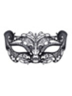 Metal Filigree Cat Mask with Stone