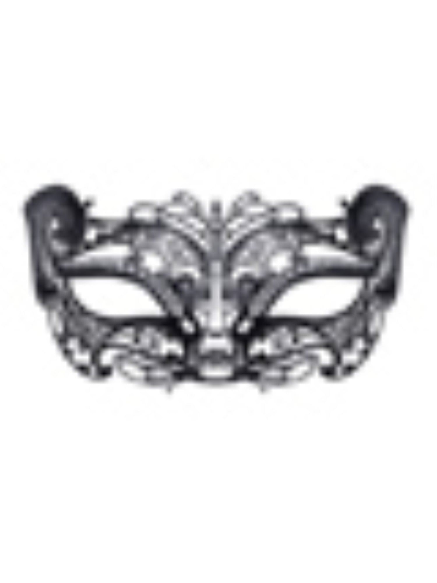 Metal Filigree Cat Mask with Stone