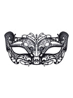Metal Filigree Cat Mask with Stone