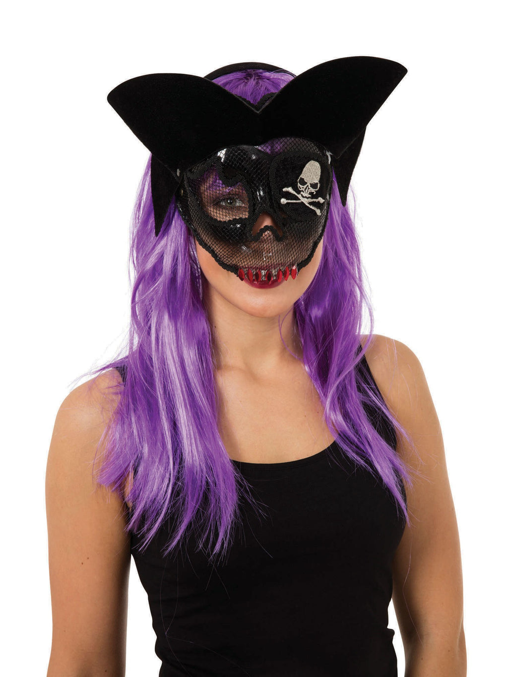 Transparent Sugar Skull Pirate Mask