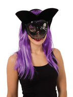 Transparent Sugar Skull Pirate Mask