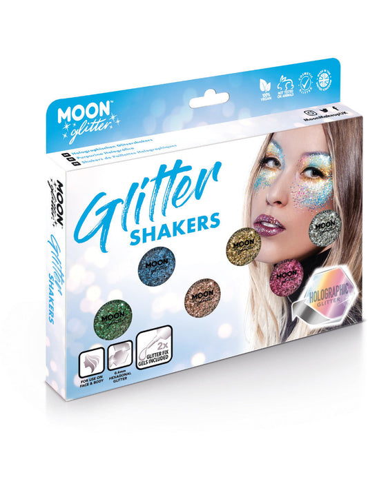 Moon Glitter Holographic Glitter Shakers, Assorted, Boxset, 5g
