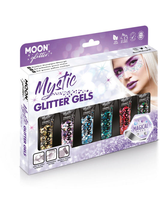 Moon Glitter Mystic Chunky Glitter Gel, Assorted, Boxset, 12ml