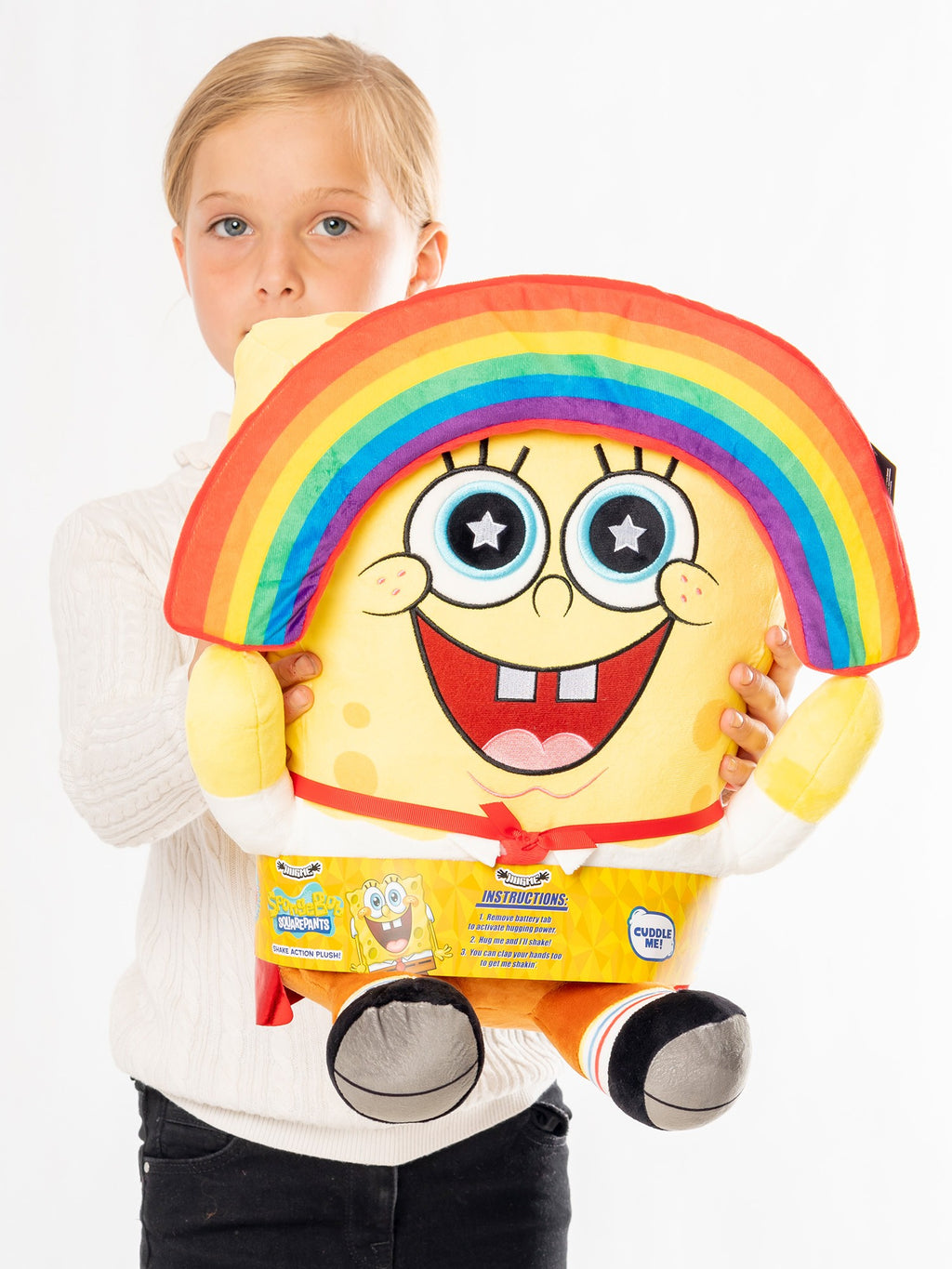 Spongebob Rainbow Hugme Vibrating Soft Toy