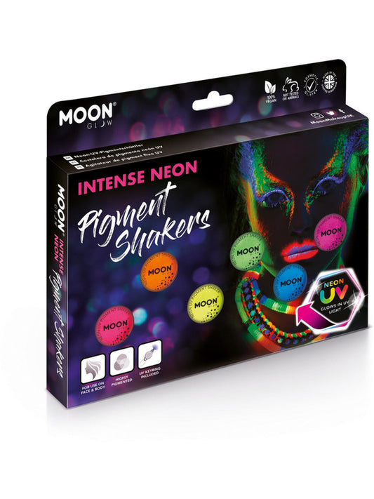 Moon Glow Intense Neon UV Pigment Shakers, Assorte, Boxset, 4.2g - Assorted