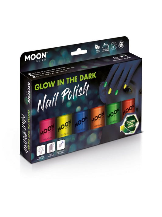 Moon Glow - Glow in the Dark Nail Polish, Assorted, 14ml Boxset