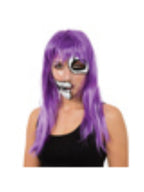 Transparent Skeleton Half Face Print Mask