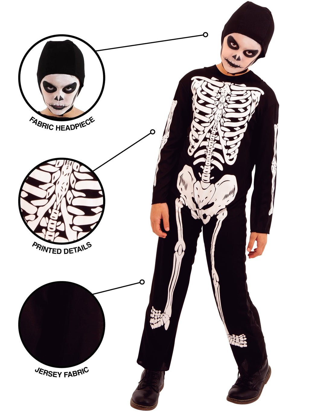 Skeleton Kids Costume
