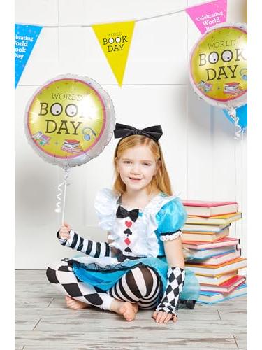 Alice Costume, Dress, Headband, Arm Cuffs & Tights