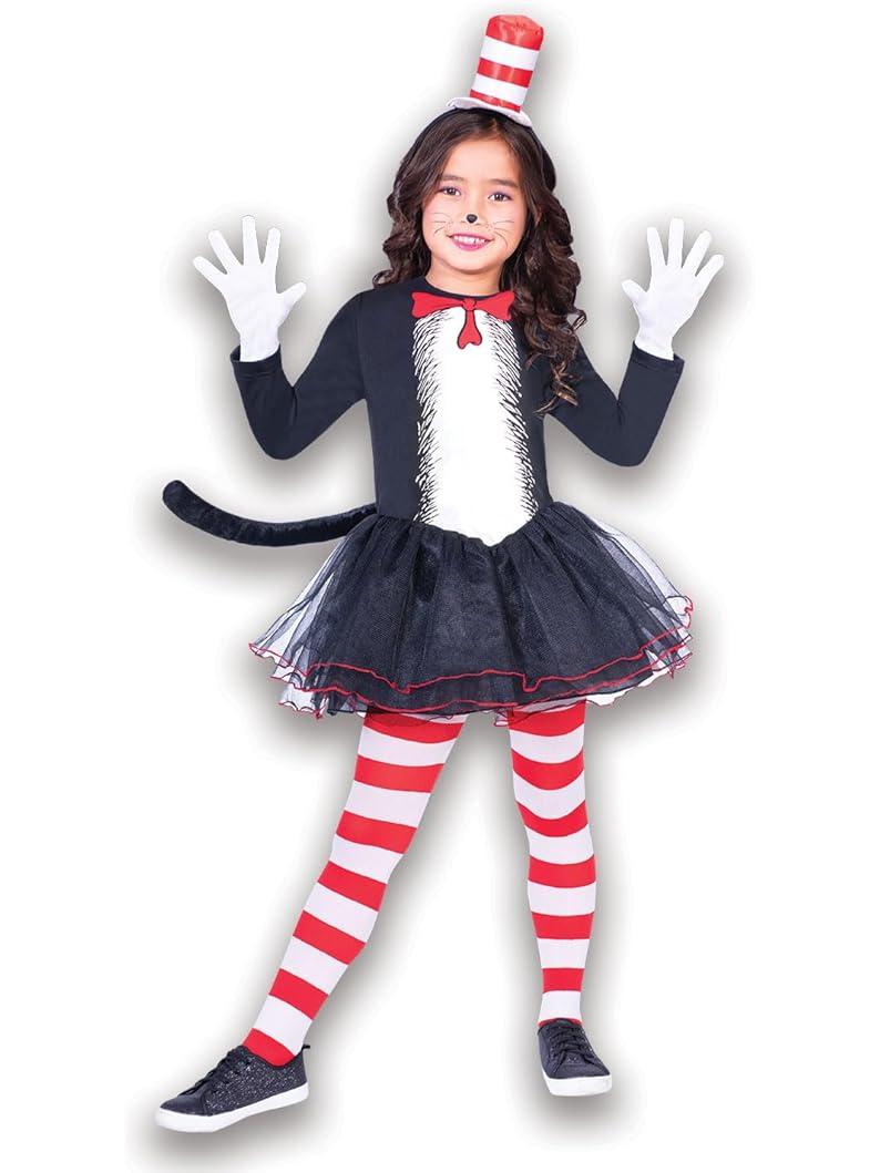 Dr Seuss Cat in the Hat Dress Costume, Girls