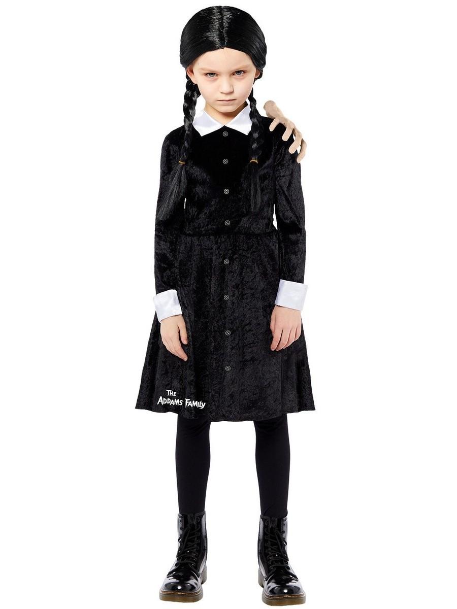 Addams Family, Wednesday Kids Girls Costume – Smiffys Addams Family, Wednesday Kids Girls Costume – Smiffys