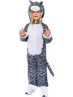 Grey Tabby Cat Kids Costume
