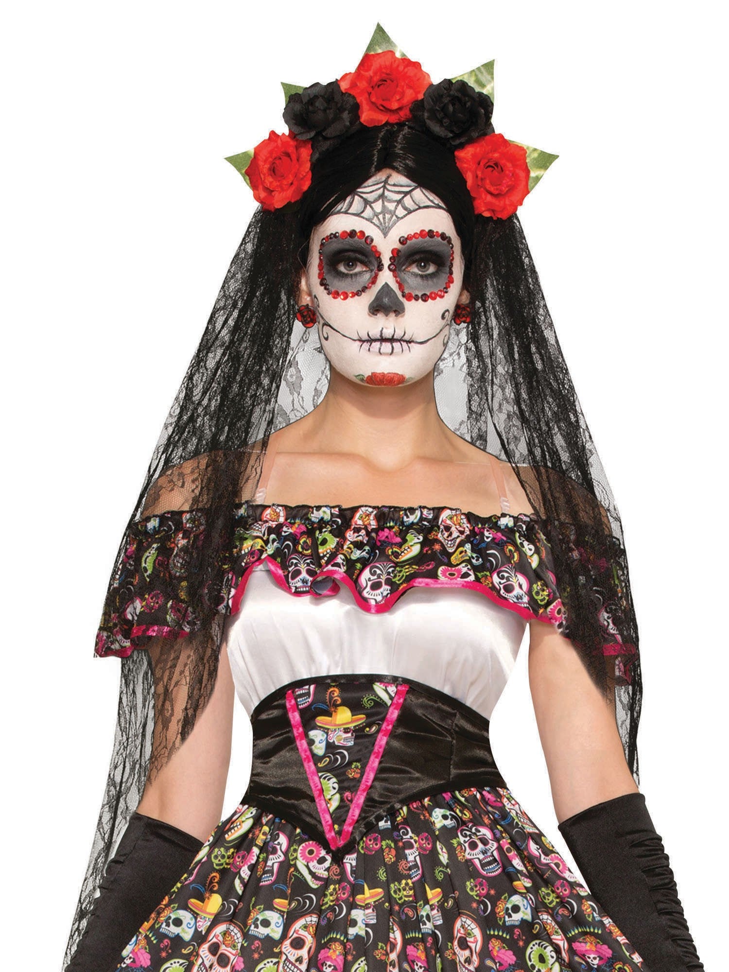 Day Of The Dead Veil Costume Accessory