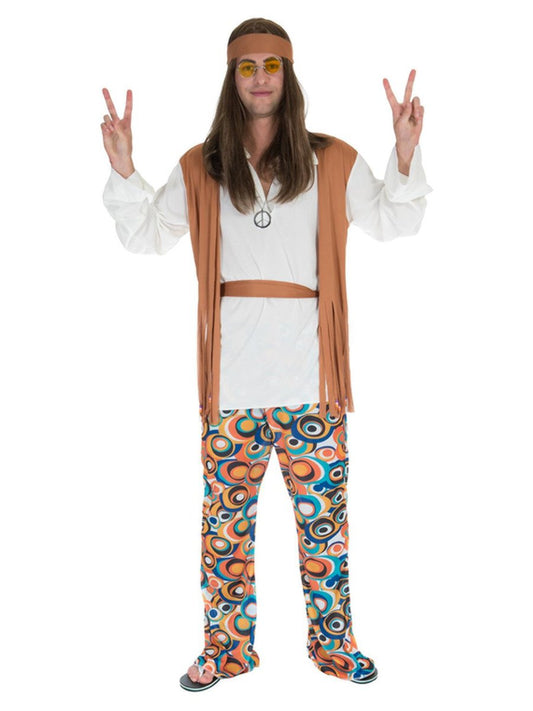 Adult Man's Hippie Costume, 5 Assorted