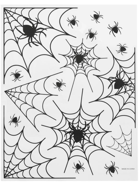Spider Window Stickers, 1 Sheet