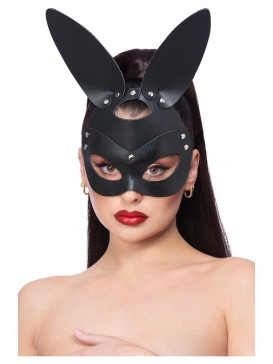 Fever Black Mock Leather Rabbit Mask