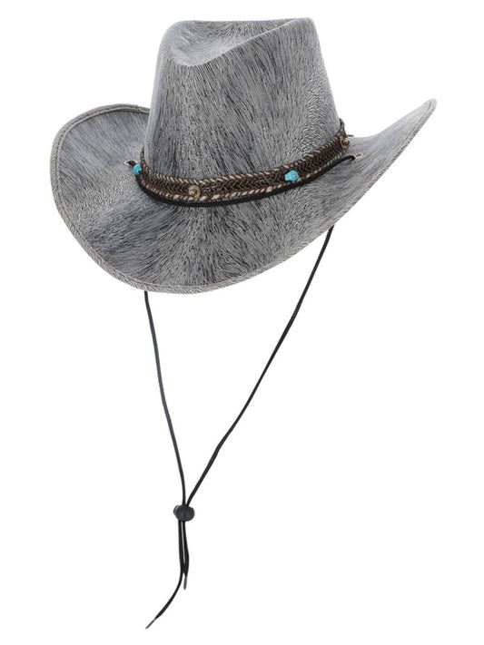 Grey Western Distressed Cowboy Hat