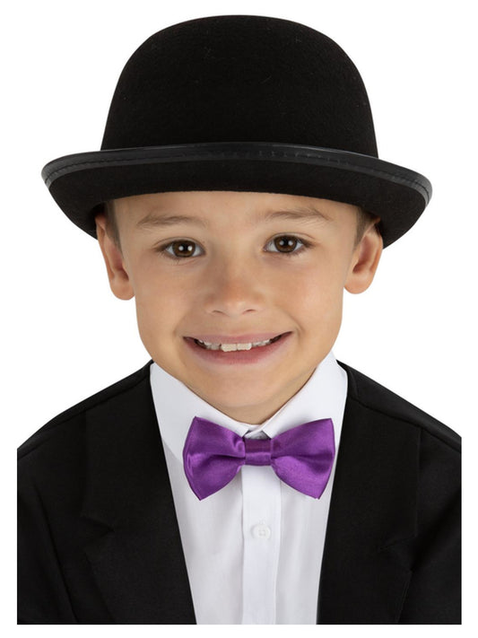 Kids Victorian Bowler Hat, Black