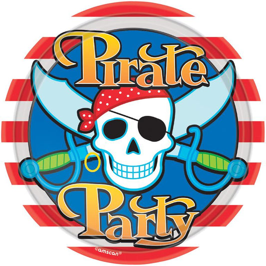 Pirate Party Paper Plates - 23cm