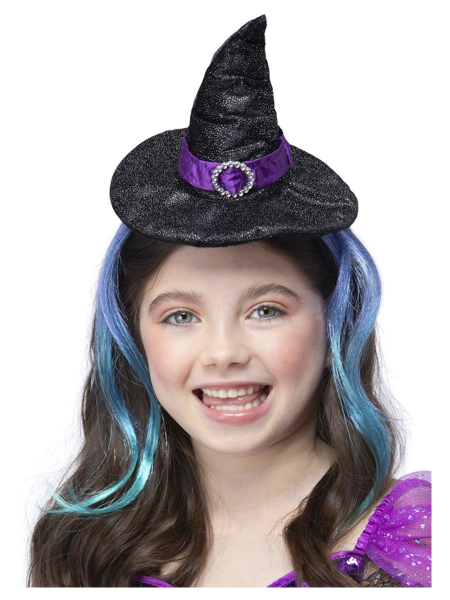 Glitter Witch Headband With Hair