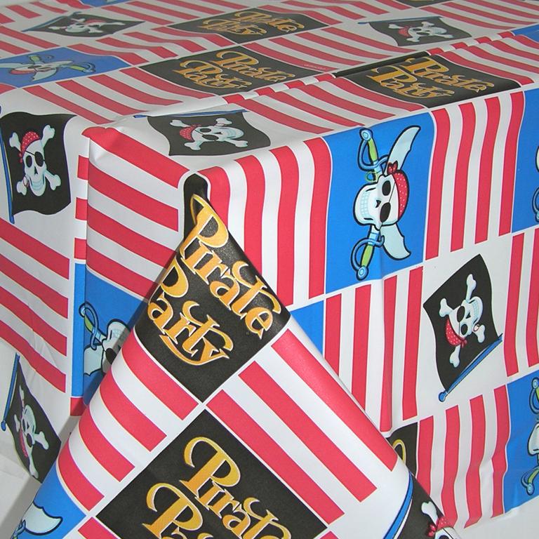 Pirate Party Plastic Tablecover - 1.8m x 1.2m