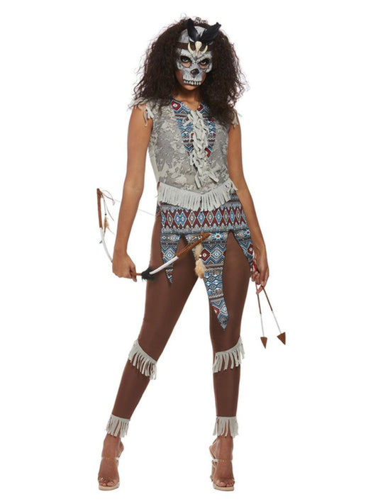 Dark Spirit Warrior Woman Costume, Blue