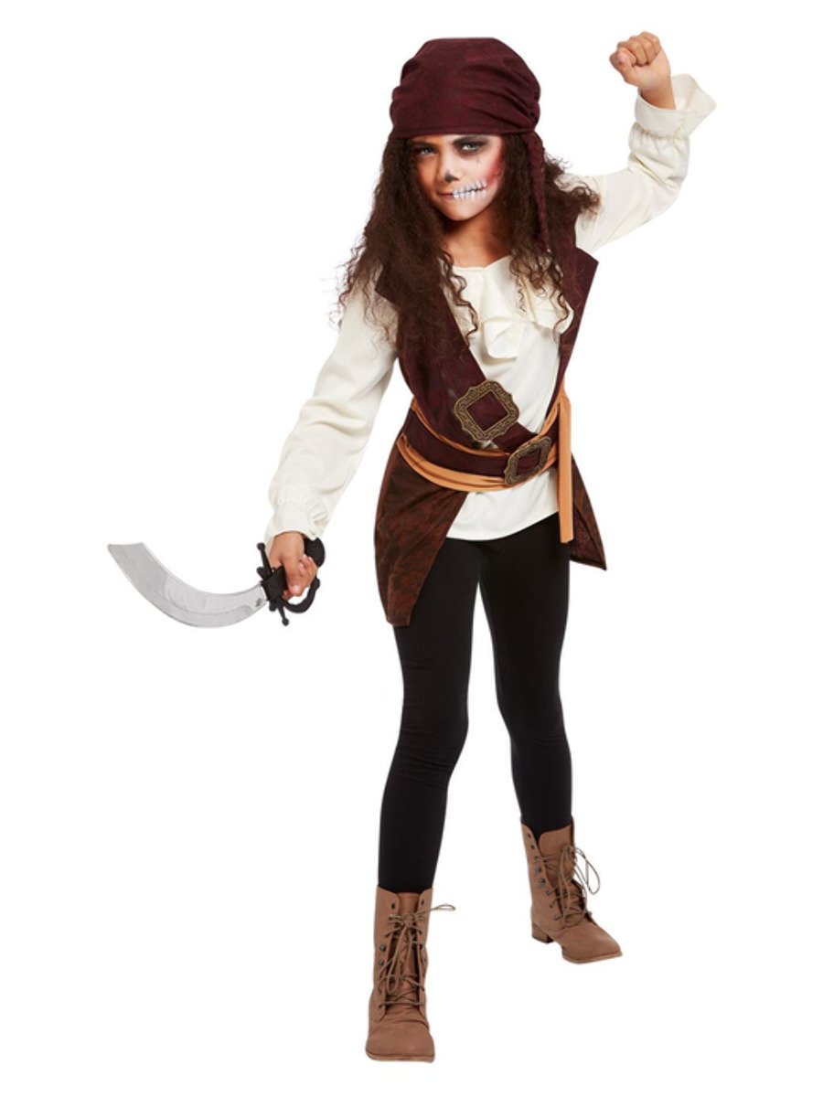 Girls Dark Spirit Pirate Costume Alt1