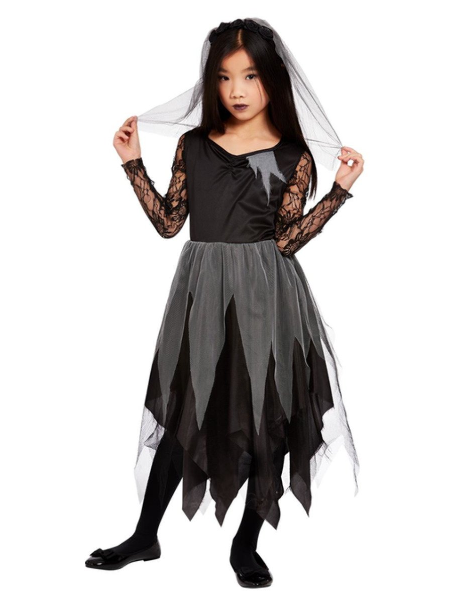 Girls Black Graveyard Bride Costume | Smiffys