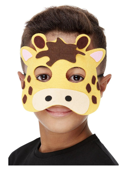 Giraffe Felt Mask, Yellow